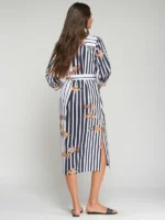Vestido Camisero Rayas Peces - Imagen 2