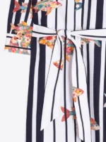 Vestido Camisero Rayas Peces - Imagen 3